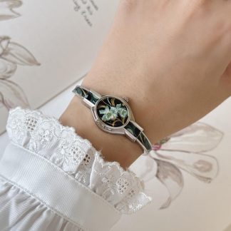 Silver Metal Women's Floral Watch